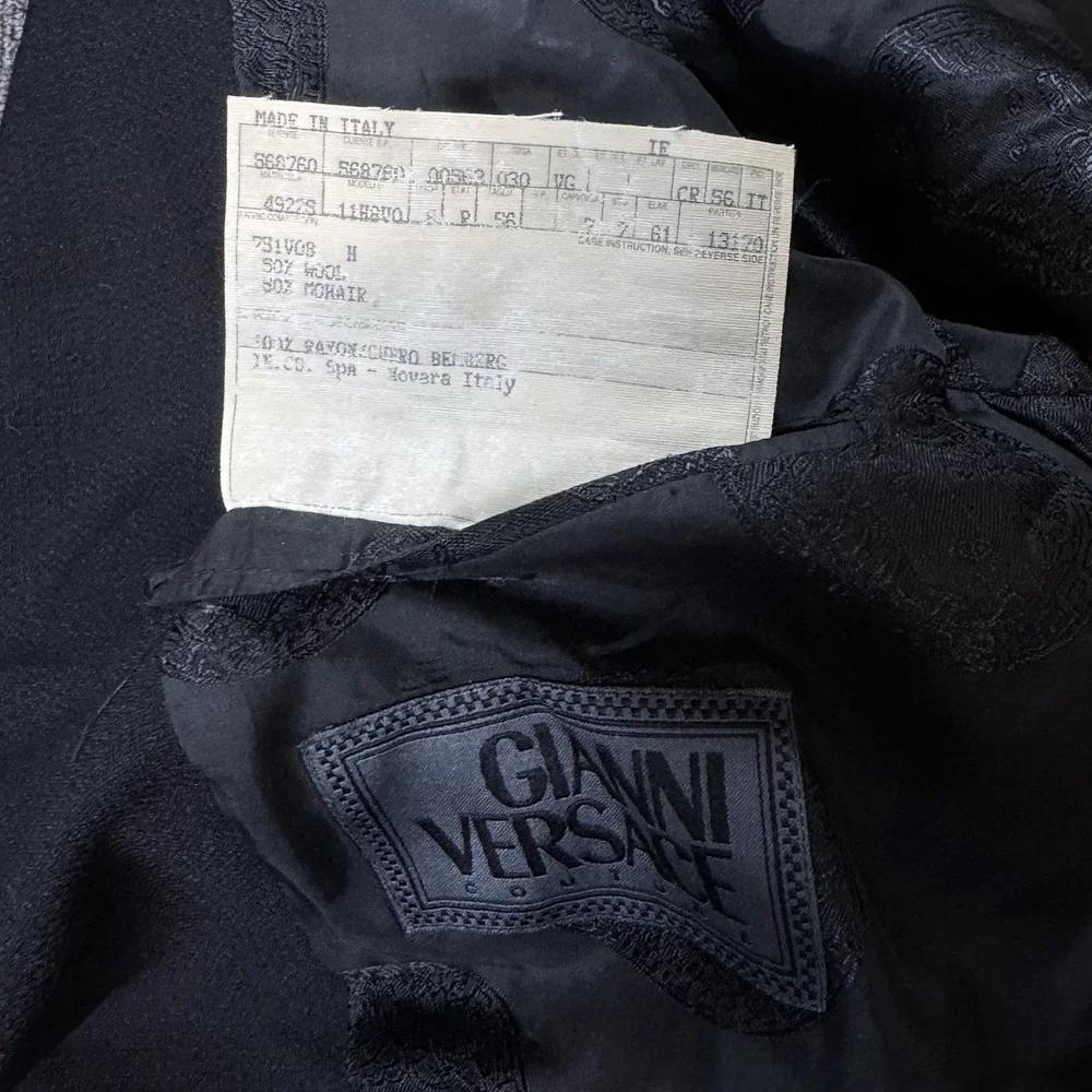 GIANNI VERSACE COUTURE Vintage‎ 90s Wool Mohair Blazer Made in Italy Rare Medusa
